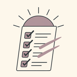 minimalist checklist art