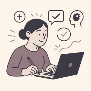 minimalist work scene