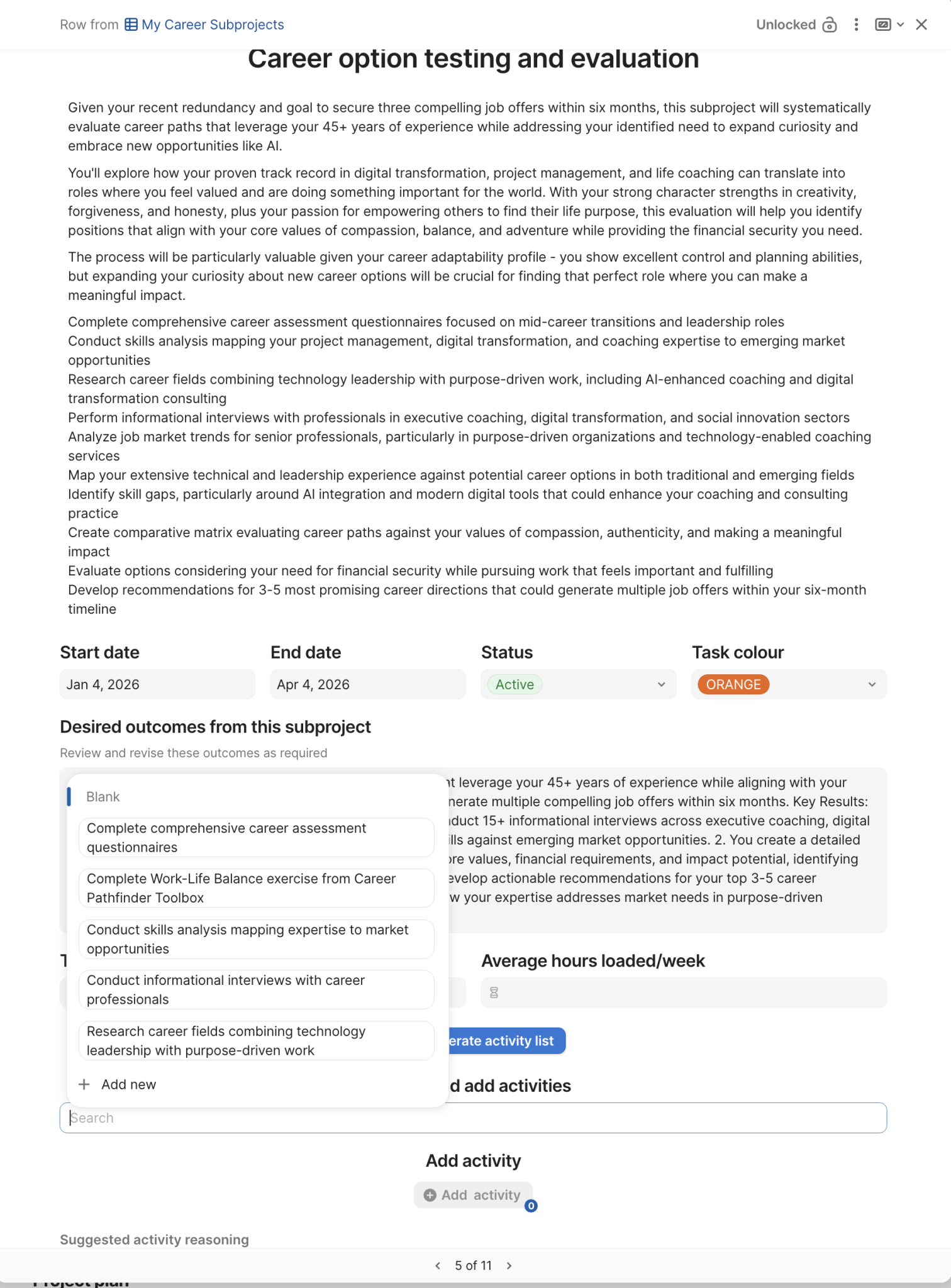 Career Path Project screen shot 2026 01 04 at 11.11.32 am
